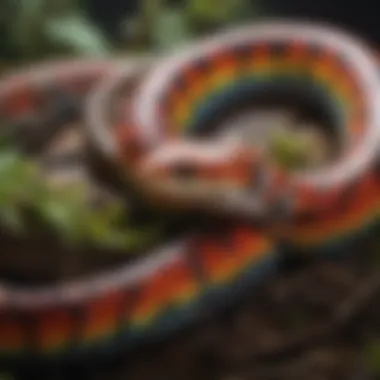 Colorful Rainbow Boa showcasing vibrant scales