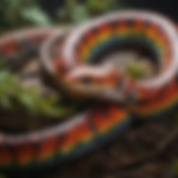 Colorful Rainbow Boa showcasing vibrant scales