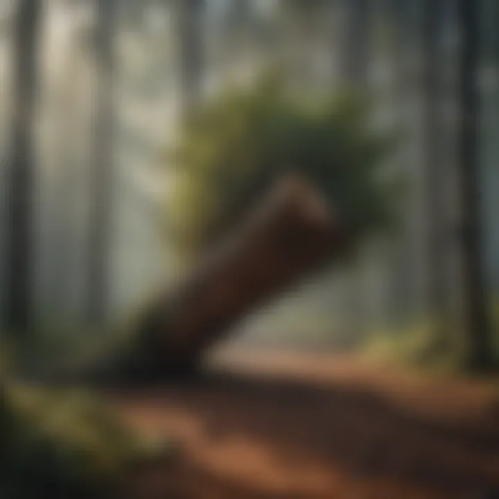 Tree falling in a controlled manner