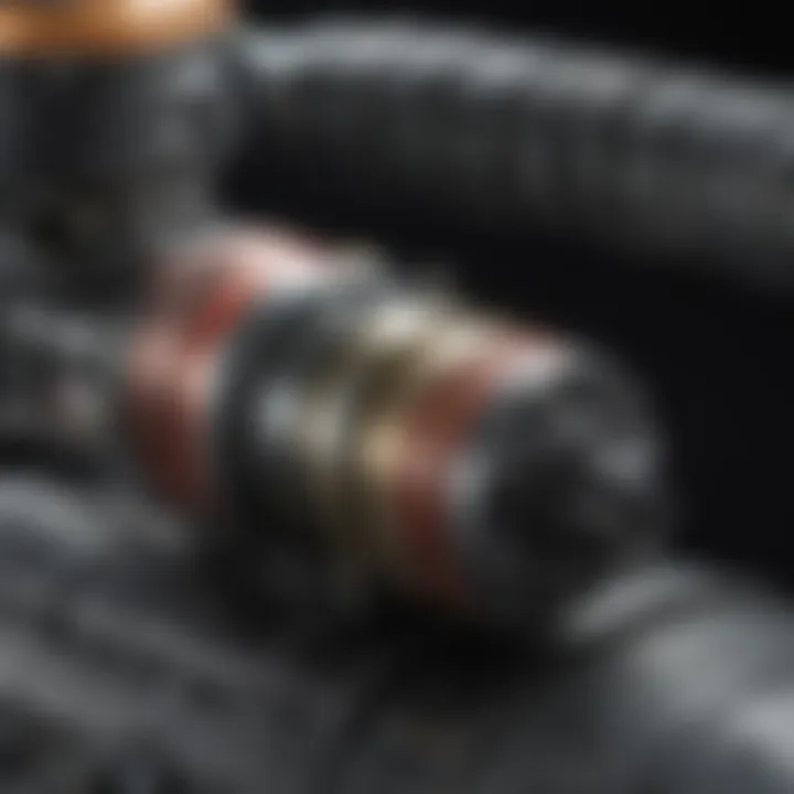 Illustration showing the wear indicators on sprayer components