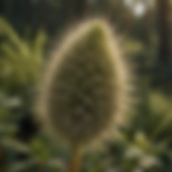 Detailed close-up of field sandbur spiky bur