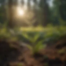 Majestic field sandbur plant in natural habitat