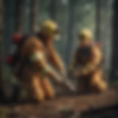 Firefighter teamwork and coordination exercise