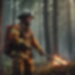 Firefighter training in action