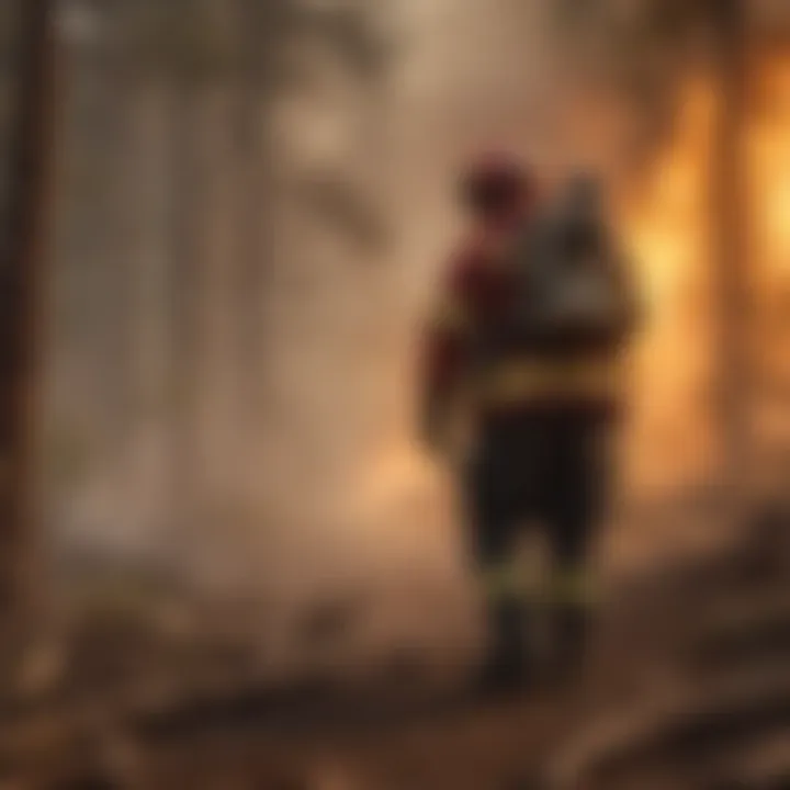 Firefighters in action combating the Colorado Springs blaze