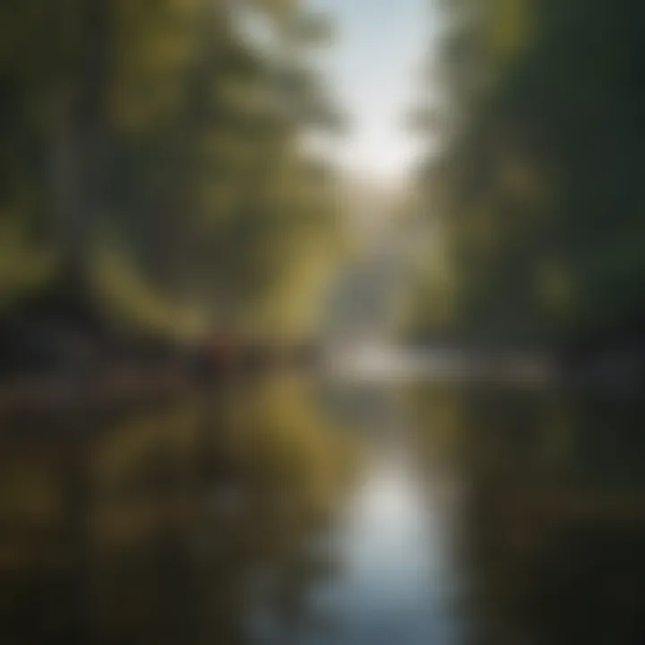 Angler casting a precise fly to the Broad River's current