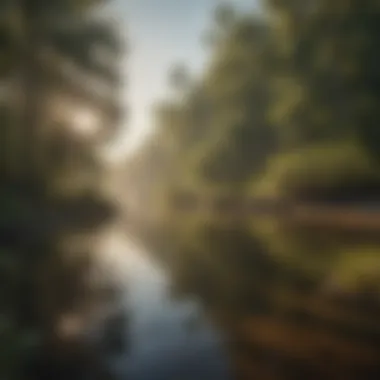 Landscape view of the Broad River, showcasing its diverse ecosystem