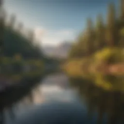 Tranquil Arizona lake reflecting the sky