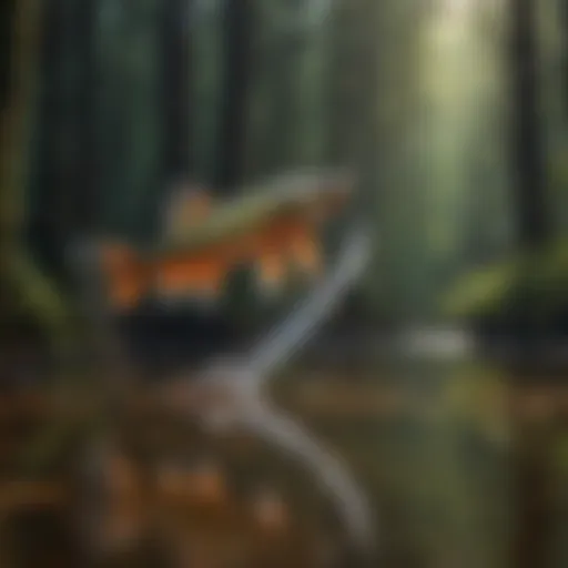 Exquisite fishing lure in motion