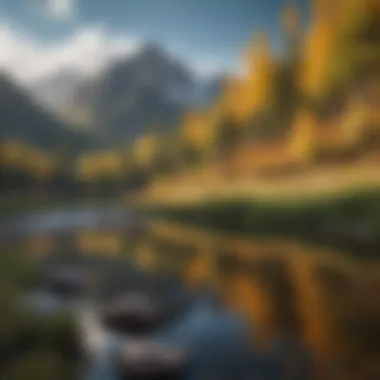 Majestic Mountain Backdrop for Fishing in South Fork Colorado Majestic Mountain Backdrop for Fishing in South Fork Colorado