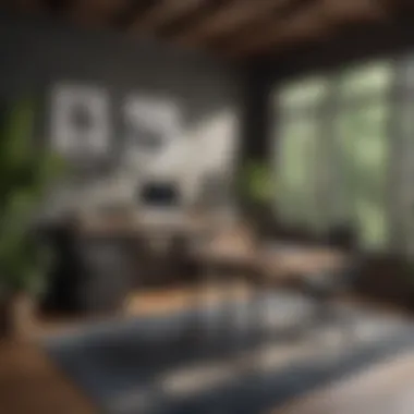 Home office setup for a remote fitness consultant