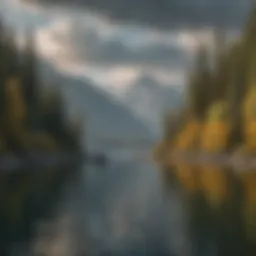 Majestic mountains enveloping Flathead Lake