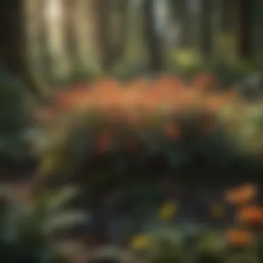 Biodiversity of Flower Species Diverse flower species thriving in a forest