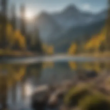 Scenic Fly Fishing Setup in Idaho Fly fishing equipment against a backdrop of Idaho mountains
