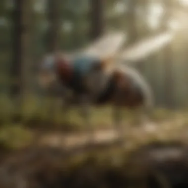 A horsefly in mid-flight