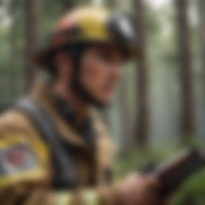 Focused Firefighter Candidates Studying Focused firefighter candidates studying emergency response tactics