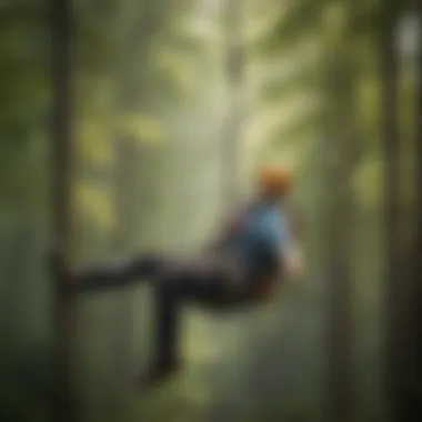 Forest canopy zipline adventure