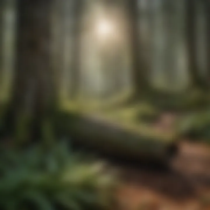 A forest scene highlighting diverse tree species