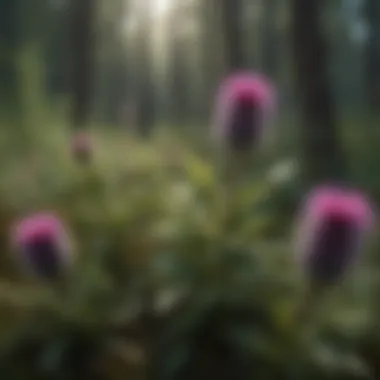 Comparison of forest ecosystem before and after successful musk thistle eradication