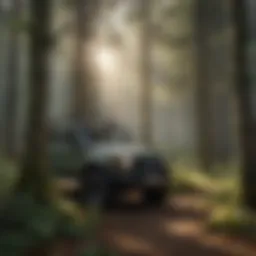 A dense forest showcasing biodiversity and health