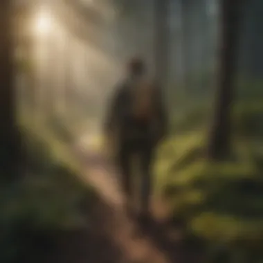Guardian of the Wilderness Forest Ranger patrolling the wilderness