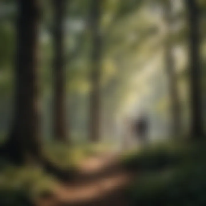 Couples exchanging vows in a serene woodland setting