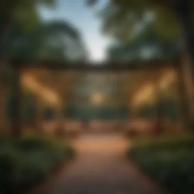 Charming Reception Amidst Trees Elegant reception setup under a canopy of trees