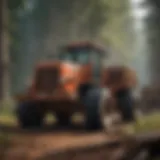 Rustic Logging Equipment in Lush Forest