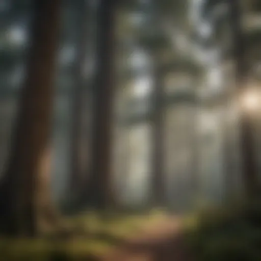 Majestic pine tree in the forest