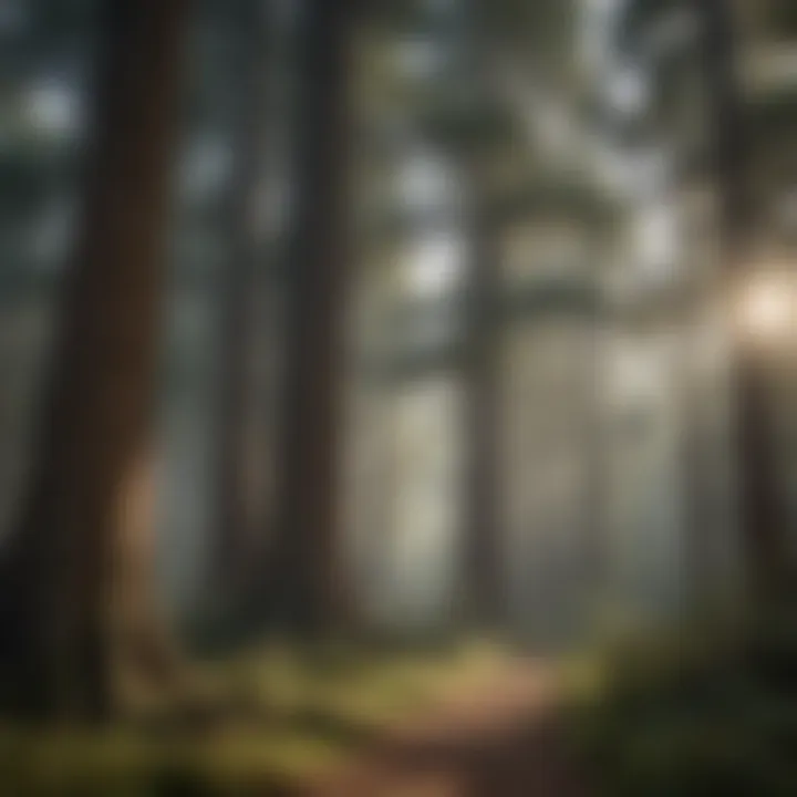 Majestic pine tree in the forest