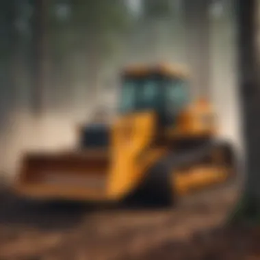 Enhanced Land Clearing Efficiency Efficient forestry mulcher clearing dense forest