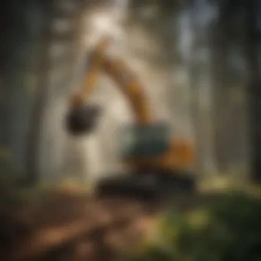 Optimized Vegetation Management Eco-friendly forestry mulcher on excavator in action