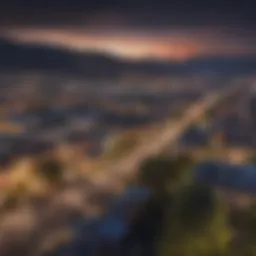 Illuminated cityscape of Fremont at night