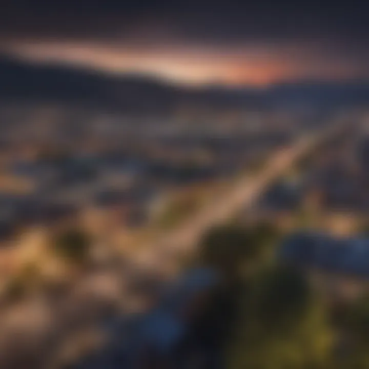 Illuminated cityscape of Fremont at night