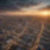 Majestic skyline of Fresno, California