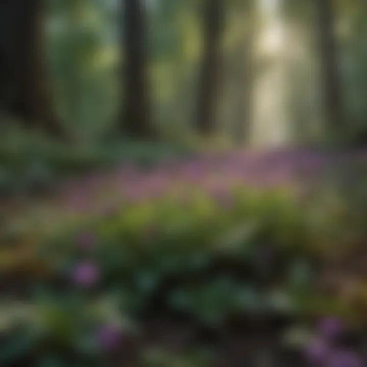 Fusion of nature and color with purple clover