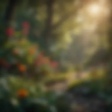 Garden Infested with Hum Bugs A garden scene highlighting the presence of hum bugs near fruit