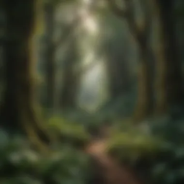 Visual depiction of genetic diversity in a lush rainforest