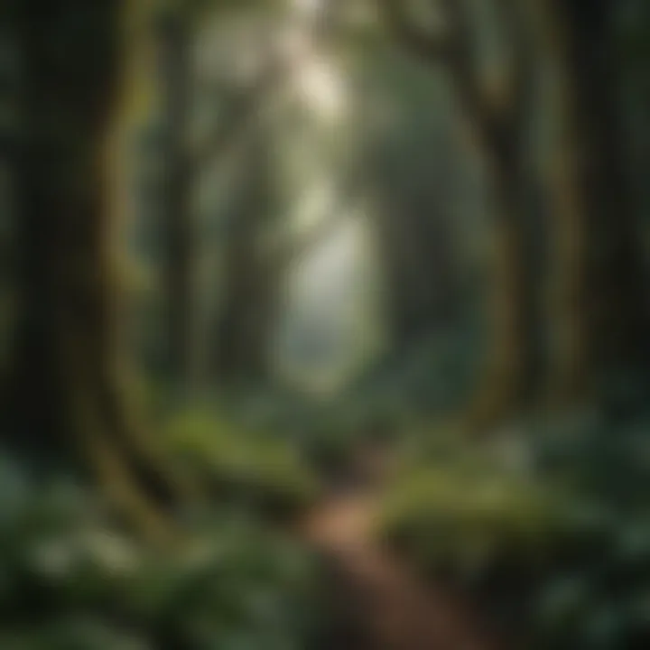 Visual depiction of genetic diversity in a lush rainforest