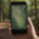 User interface of the Georgia Hunting App showcasing map features