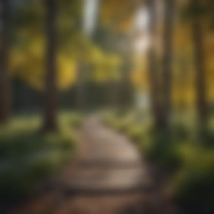 Elegant wedding setup with natural decor in the park