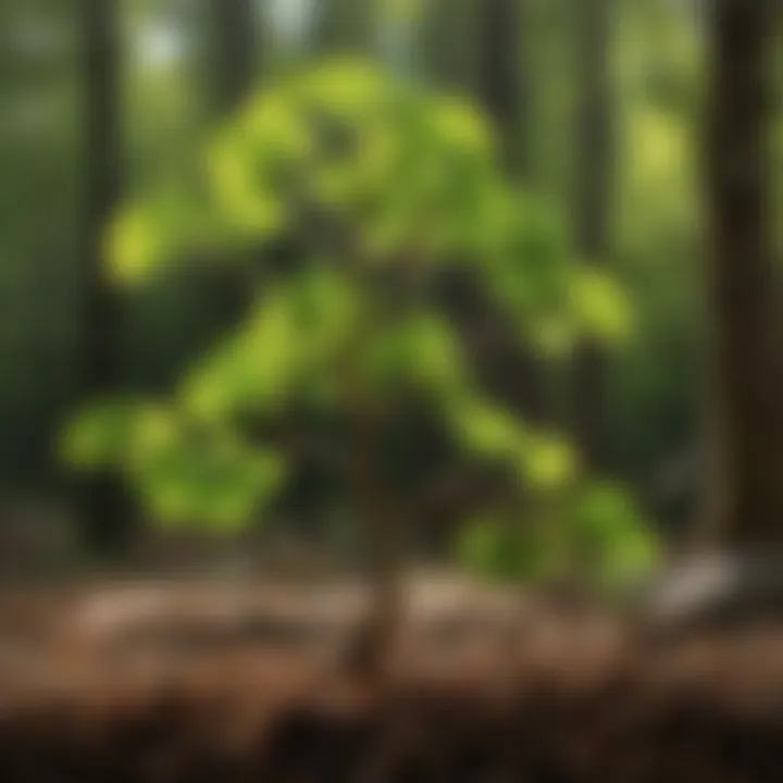 Illustration of Ginkgo Biloba Leaves