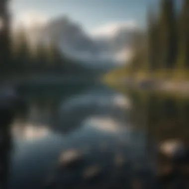 Reflective Beauty of Nature Majestic Reflections of Glacier Lake
