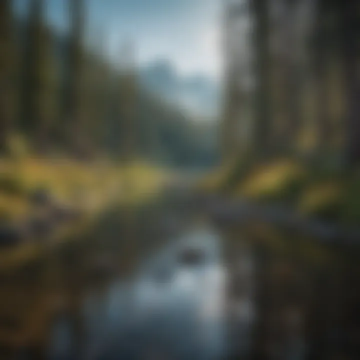 Serene Wildlife Habitat at Glacier Lake