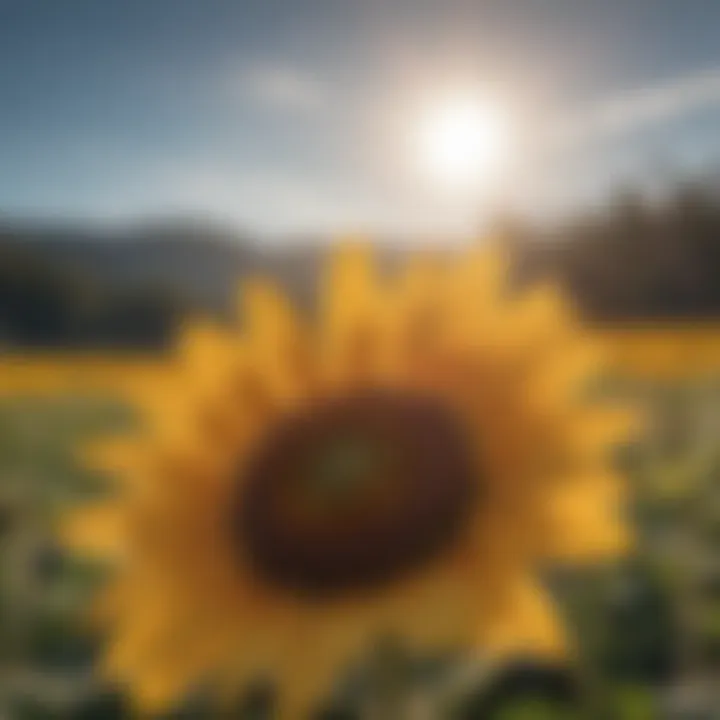 California Sunflower: Golden Beauty in the Blue Sky Golden California Sunflower Under Blue Sky