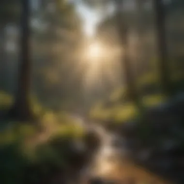 Golden Sunlight Through Valley