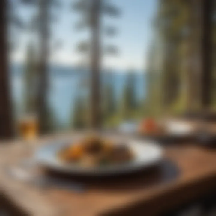 Gourmet Dining Experience at Lake Tahoe Beach Resort