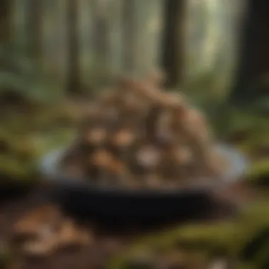 Culinary Creations with Forest Mushrooms Gourmet mushroom dish with forest ingredients