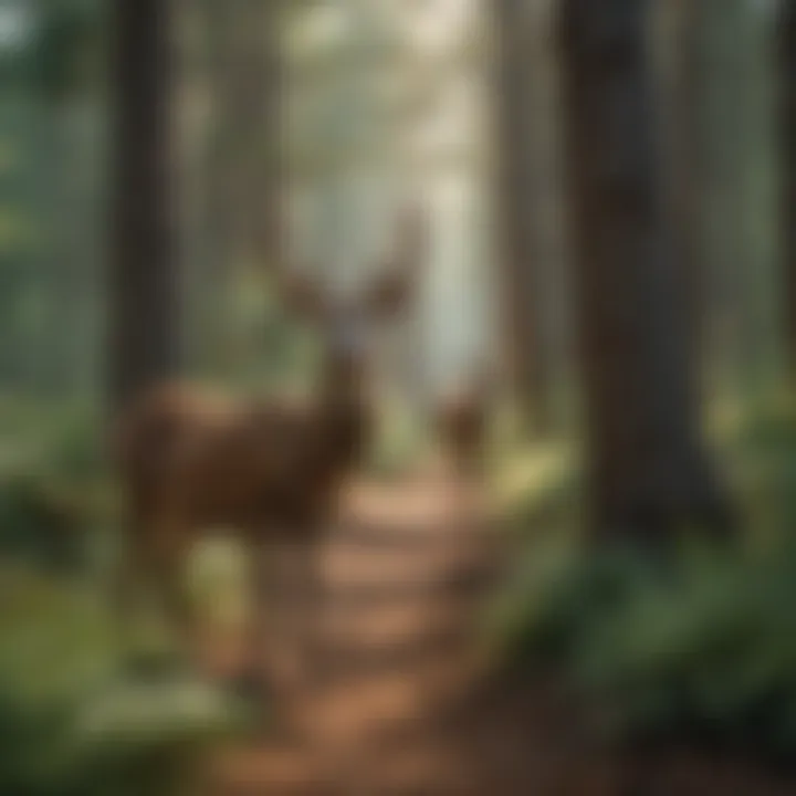 Graceful deer roaming through the lush landscapes of Pine Mountain State Park