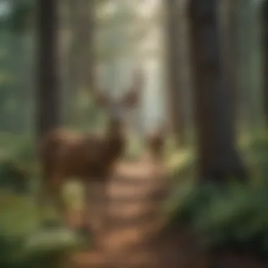 Elegant Wildlife Encounter Graceful deer roaming through the lush landscapes of Pine Mountain State Park